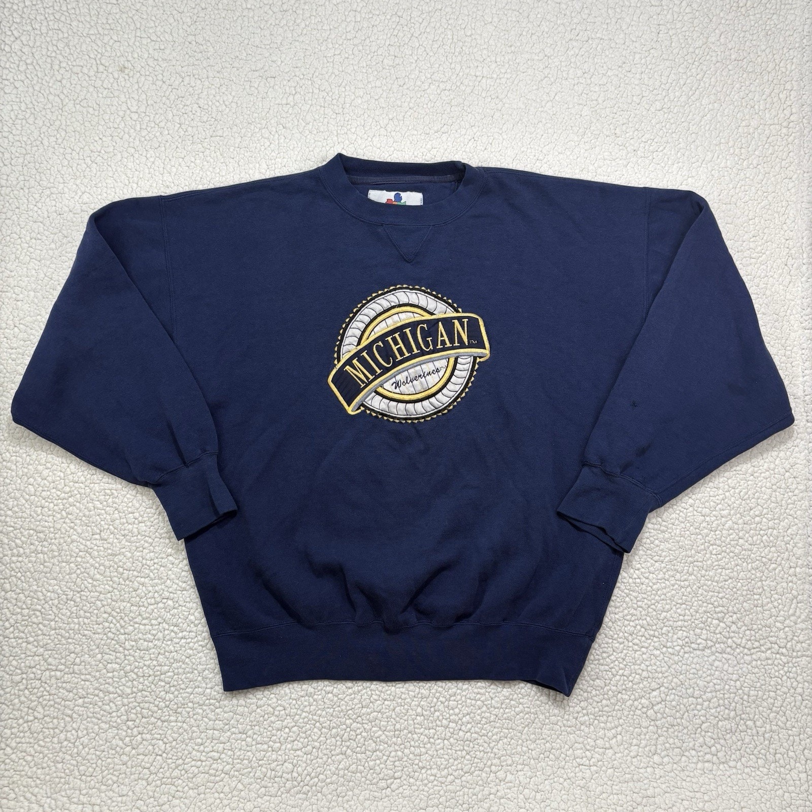 Vintage 90s University Of Michigan Wolverines Pullover Crewneck Sweatshirt Xl